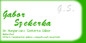 gabor szekerka business card
